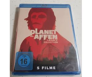 Planet of the Apes 5 Movie Collection Blu Ray - New German Import