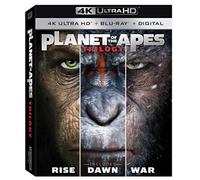 Planet of the Apes Trilogy [New 4K UHD Blu-ray] Oversize Item Spilt, With Blu-