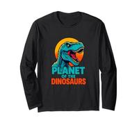 Planet of The Dinosaurs Funny Jurassic Roar Graphic Long Sleeve T-Shirt