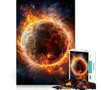 Planet on Fire 1000 Piece Jigsaw Puzzles for Adults Improve Memory Anxiety Relief Sharp Edge Wall Art Decor (38x26cm)