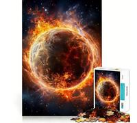 Planet on Fire Jigsaw Puzzle 1000 Piece for Adults Smart Reason Toy Home Pastime Smooth Edge Art Collectible (50x75cm)