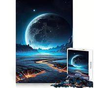 Planet On The Horizon Jigsaw Puzzles for Teenagers 1000 Pieces Wise Think Toy Leisure Fun Clear Cut Wall Art Decor (38x52cm)
