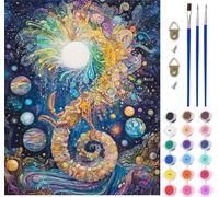 Planet Paint by Numbers for Adults on Canvas, Paint by Numbers Kits Abstract, DIY Crafts for Adults Oil Painting Art Kits with Acrylic Oil Painting and Brushes, Home Wall Decor Gifts 36x48in S-4823