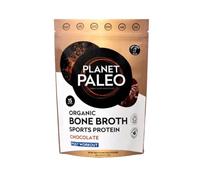 Planet Paleo Organic Bone Broth Protein Powder (240g, 15 Servings) | Chocolate | Organic, Grass Fed, High Protein | Raw Cacao | Tissue Recovery & Fitness | Post-Workout | 14g Per Serving