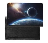 Planet Passport Cover Protector Rfid Blocking Passport Holder Id Card Holder Secure Travel Wallet Organizer for Passport Tickets Credit Cards, style, One Size