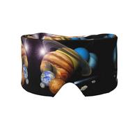 Planet Pattern Print Sleep Eye and Ear Muffs Mask - Soft & Breathable, Ideal for Travel, Meditation, and Nighttime Use