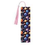 Planet Pattern Printing 5 Pcs Wood Bookmark,Cute Bookmarks,Label Ornament for Decor Crafts,Decorations for Reading