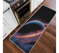 Planet Pattern Runner Rug for Hallway, Universe Space Runner Rugs Soft Low Pile Non Slip Easy to Clean Washable Mat for Entryway Kitchen Bedroom Living Room Home Decor, 80x200cm Rf5V87a