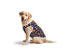 Planet Patternprint Medium Large Pets Vest Outdoor Play Home Lounging Sleeveless Tank Top T-Shirt