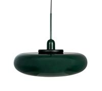 Dyberg Larsen hanging light Planet, dark green, Ø 40 cm, metal