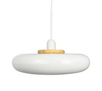 Dyberg Larsen hanging light Planet, white, Ø 40 cm, metal