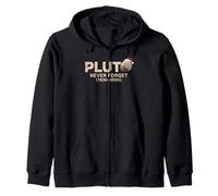 Planet Pluto Xmas Astronomy Vintage Never Forget Pluto Zip Hoodie