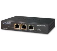 Planet POE-E202 Gigabit PoE+ Extender - 1-Port In, 2-Port Out, 30W, Metal