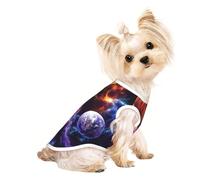 Planet print Dog Clothes T Shirts for Small Dogs Breathable Puppy Kitten Dog Shirts for Pet Dogs Cats