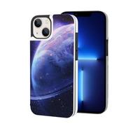 Planet Printed Phone Cases for iPhone 13 Mini Wallet Case 5.4 inch Magnetic Clasp Flip Leather Shockproof Phone Case Cover with Card Slots Holder