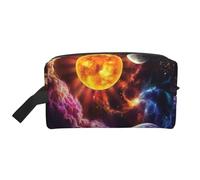 Planet Printed Travel Organizer Bag, High Density Storage Case with Protective Foam for Electronics