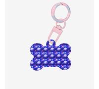Planet Printing 1 Pc Dog Bone Shape Id Tags Double Sided with Key Ring Craft for Pets
