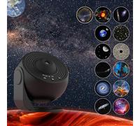 Planet Projector Star Projector 13 in 1 Galaxy Light Space LED Lamp Ceiling Projector Room Decoration for Adults Children (Black)
