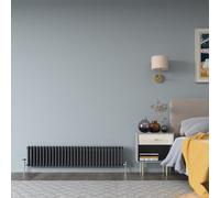 Planet Radiators 2 Column 450 X 1415mm Cast Iron Style Radiator Anthracite