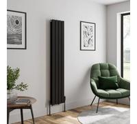 Planet Radiators Flat Panel Double 1600 X 232mm Cast Iron Style Radiator Black