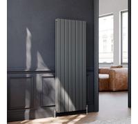 Planet Radiators Flat Panel Double 1600 X 608mm Cast Iron Style Radiator Anthracite