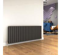 Planet Radiators Flat Panel Double 600 X 1748mm Cast Iron Style Radiator Black