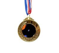 Planet Red Blue Dark Night Sky Gold Award Winner Medal First Place Ribbon