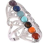 Planet Ring Gemstone Chakra Adjustable Creatives Ring Seven Size Elementss Rings Plated Birthstone Rings Promise Statement Ring Nice Processing