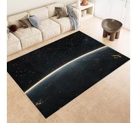 Planet Rugs for Bedroom Galaxy Milky Way Carpet Cashmere 3D Printed Area Rug Machine-Washable Rug Reinforced Anti-Slip Backing for Hallway Period Cottages Reading Nooks Room Accessories 60x120 cm