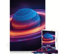 Planet Saturn Colorful 1000 Piece Jigsaw Puzzles for Teenagers Mind Challenge Toy Quiet Hobby Precise Cut Seasonal Gift (50x75cm)