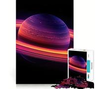 Planet Saturn Colorful 1000 Piece Jigsaws for Adults Puzzle Strengthen Memory Warm Time Clean Edge (50x75cm)