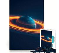 Planet Saturn Colorful 1000 Piece Jigsaws for Adults Puzzle Strengthen Memory Warm Time Clean Edge (50x75cm)