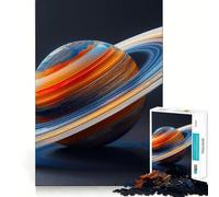 Planet Saturn Colorful 1000 Pieces Jigsaw Puzzles for Adults Memory Boost Home Pastime Image Assembly Wall Art Decor (38x26cm)
