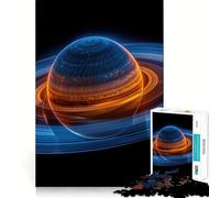 Planet Saturn Colorful Jigsaw Puzzle 1000 Piece for Adults Smart Reason Toy Home Pastime Smooth Edge Art Collectible (38x26cm)