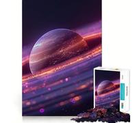 Planet Saturn Colorful Jigsaw Puzzles 1000 Piece for Adults Strengthen Recall Leisure Fun Quality Edge Elegant Gift (38x26cm)