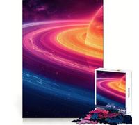 Planet Saturn Colorful Jigsaws 1000 Pieces for Adults Cognitive Toy Together Fun Image Assembly Art Collection Piece (38x52cm)