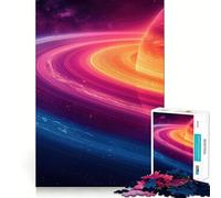 Planet Saturn Colorful Jigsaws 1000 Pieces for Adults Cognitive Toy Together Fun Image Assembly Art Collection Piece (38x52cm)