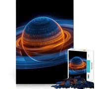 Planet Saturn Colorful Puzzle for Teenagers 1000 Pieces Mind Exercise Toy Gentle Relax Design Assembly Xmas Surprise (50x75cm)