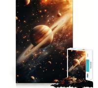 Planet Saturn Jigsaw Puzzles 1000 Piece for Teenagers Enhance Recall Relax Time Exact Edge Creative Gift (38x52cm)