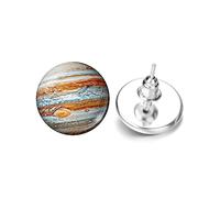 Planet Saturn Science Space Themed Earrings Available in Clip-on, Stud & Drop styles. (Stud)