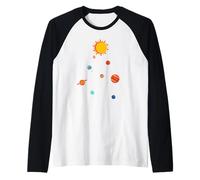 Planet Science Nerd Geek Physics Universe Sun Raglan Baseball Tee