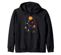 Planet Science Nerd Geek Physics Universe Sun Zip Hoodie