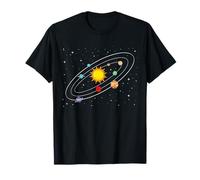 Planet Shirt Solar System With Orbit Milkyway Sun Earth Mars T-Shirt