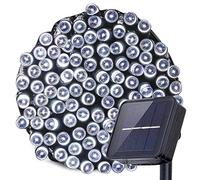 Planet Solar 100 White LED String Fairy Lights 10m Solar Powered Water Resistant Night Sensor Home Outdoor Garden Fence Patio Decoration