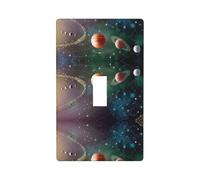 Planet Space Solar System Print Decorative 1-Gang Wall Plate,Standard Size Unbreakable Polycarbonate Switch & Outlet Cover