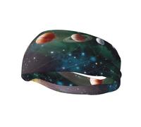 Planet Space Solar System Print Sweatbands Sports Headband For Men & Women,For Running Fitness Yoga Cycling,Sweat Wicking Non Slip