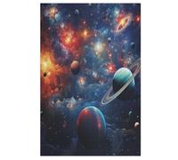 Planet Starry Sky Wooden Jigsaw Puzzles, 1000 Piece Puzzle Board Game, Best Gift for Adults And Kids, Family Game, 78×53cm