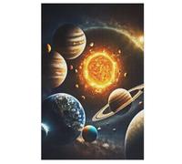 Planet Starry Sky Wooden Jigsaw Puzzles for Adults 1000 Piece Puzzle for Kids & Teens, Fun Educational Games for Family Game Night 78×53cm