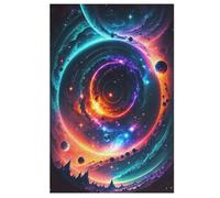 Planet Starry Sky Wooden Puzzles for Adults,1000 Piece,Jigsaw Puzzle for Teens Brain Challenge （78×53cm）
