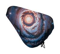 Planet Stars and Galaxy Bike Seat Cover - Waterproof Bike Seat Cushion for Women & Men, Comfort, Soft Bicycle Saddle Covers Universal Fit Road/Mountain/Spin Bikes with Drawstring